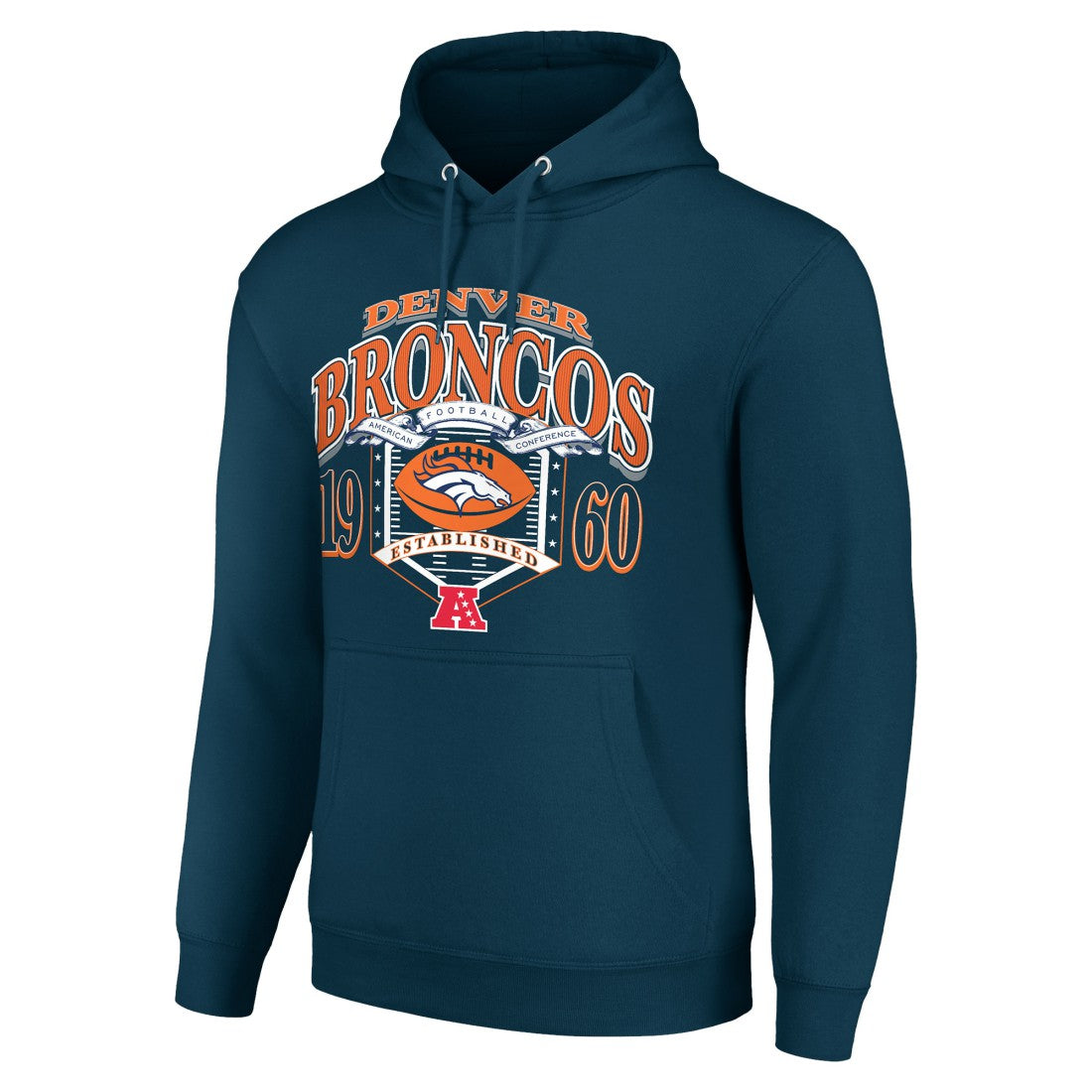 Denver Broncos Starter 80s Retro Pullover Hoodie - Navy on sale