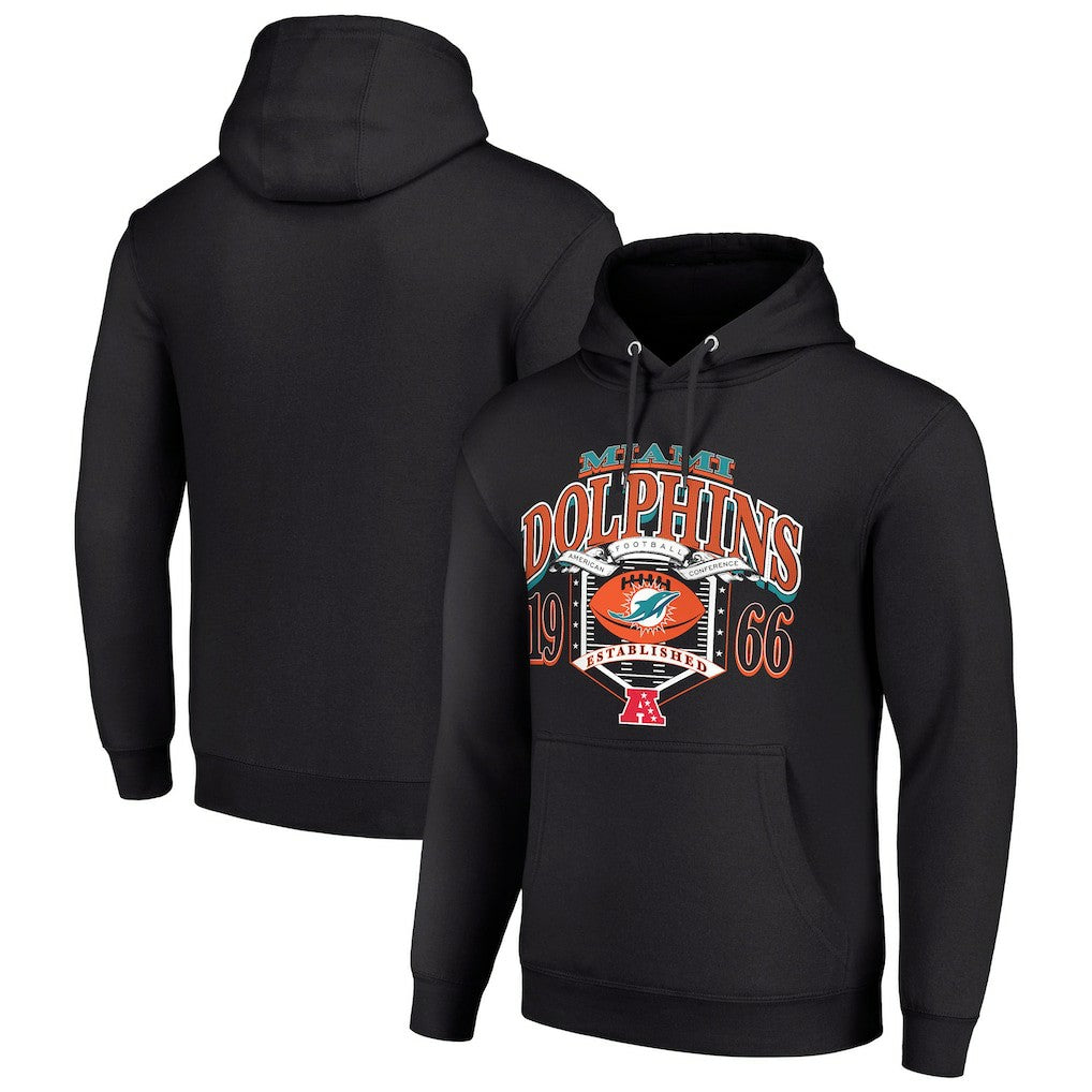 Miami Dolphins Starter 80s Retro Pullover Hoodie - Black outlet