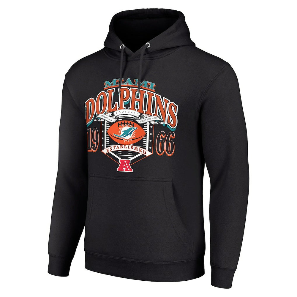 Miami Dolphins Starter 80s Retro Pullover Hoodie - Black outlet