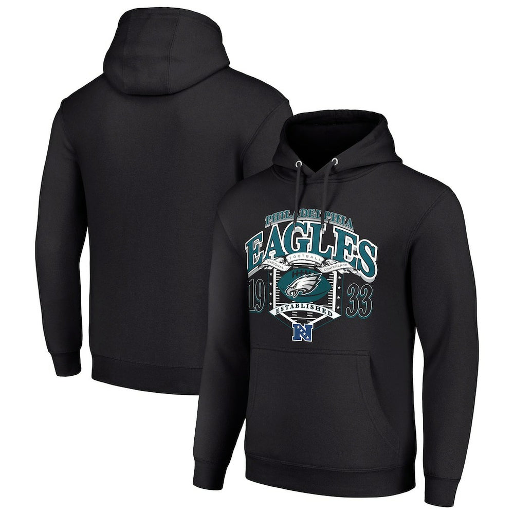 Philadelphia Eagles Starter 80s Retro Pullover Hoodie - Black on sale