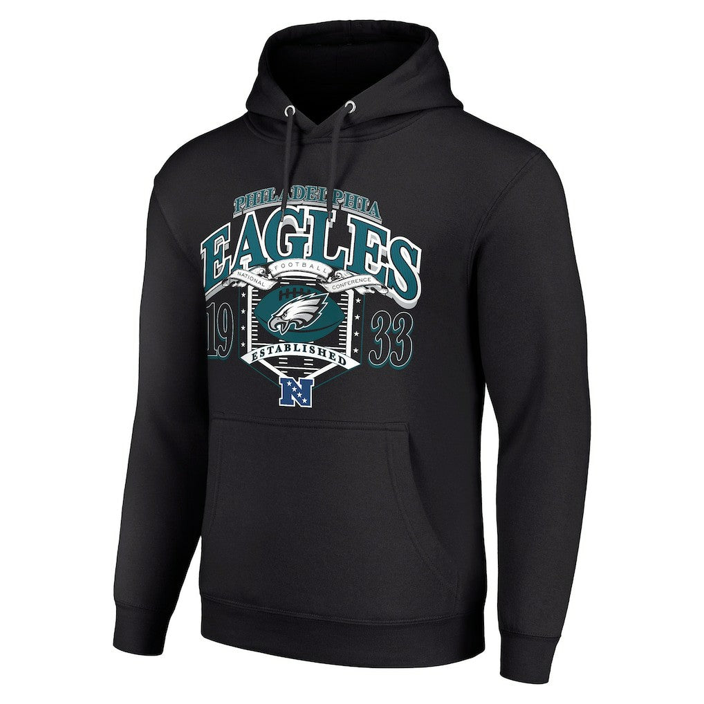 Philadelphia Eagles Starter 80s Retro Pullover Hoodie - Black on sale