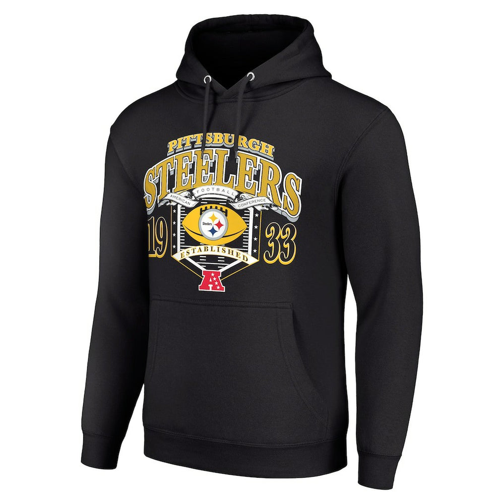 Pittsburgh Steelers Starter 80s Retro Pullover Hoodie - Black sale