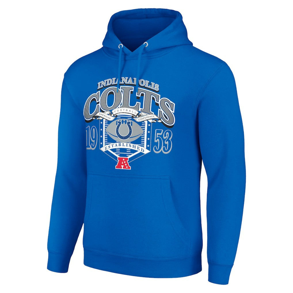 Indianapolis Colts Starter 80s Retro Pullover Hoodie - Royal for sale