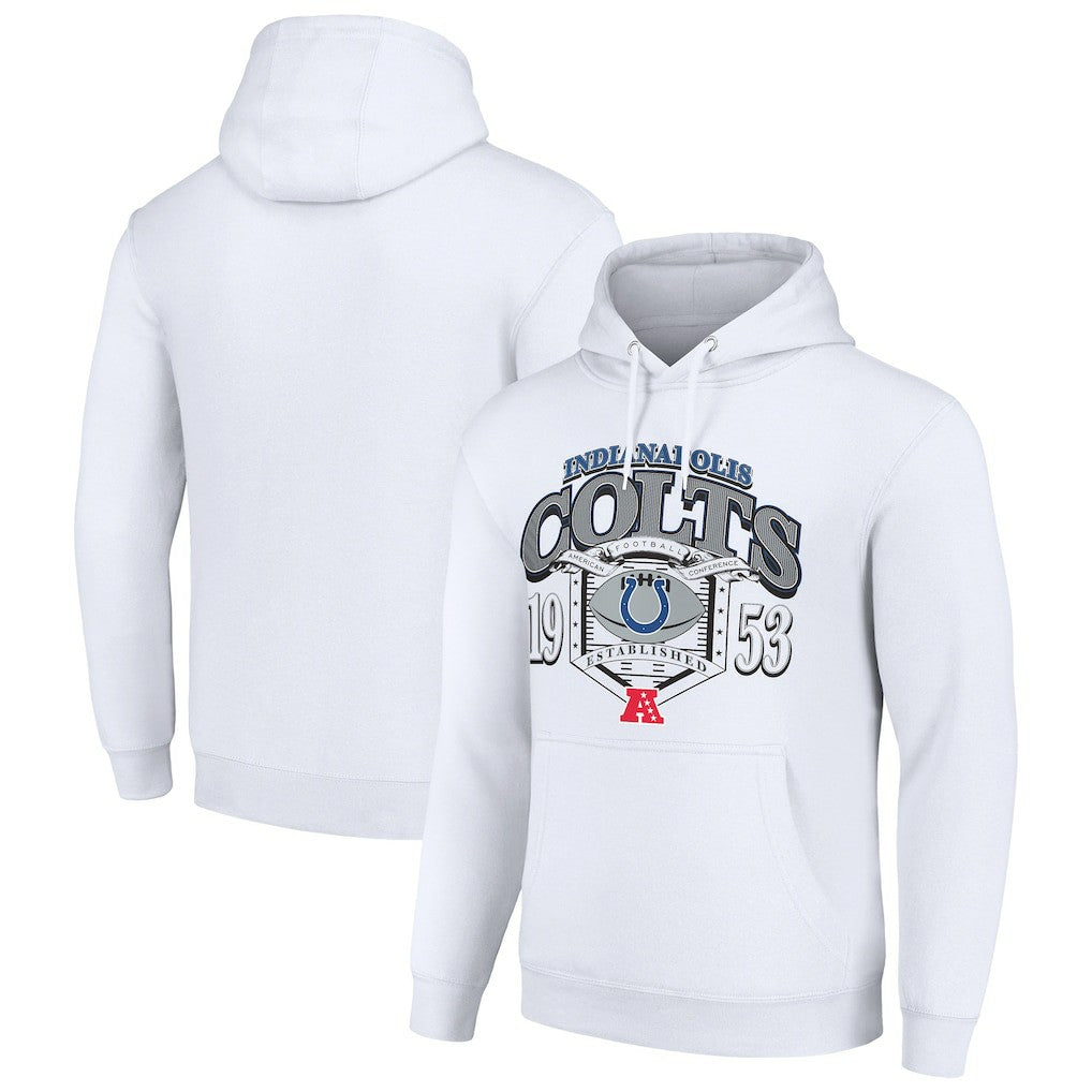 Indianapolis Colts Starter 80s Retro Pullover Hoodie - White sale