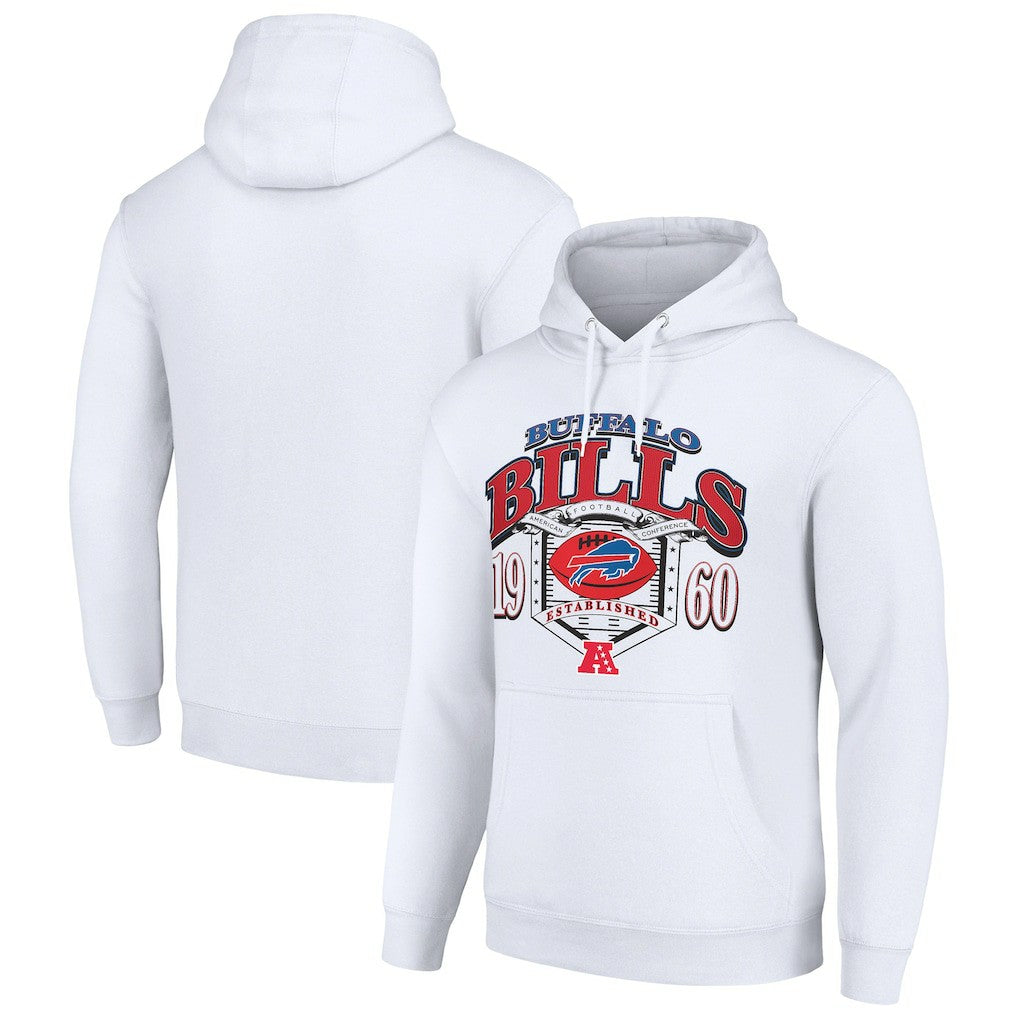 Buffalo Bills Starter 80s Retro Pullover Hoodie - White for sale