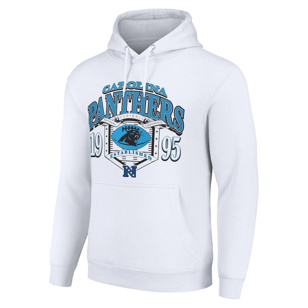 Carolina Panthers Starter 80s Retro Pullover Hoodie - White cheap