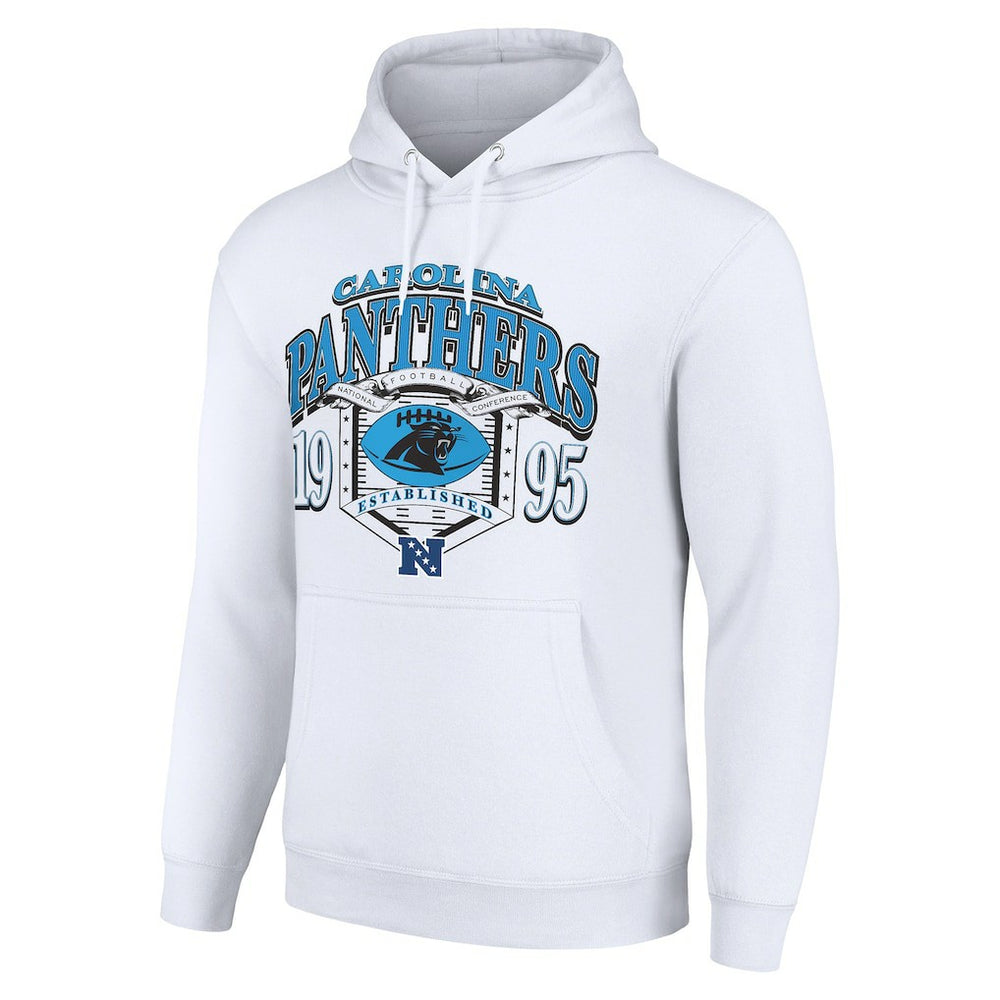 Carolina Panthers Starter 80s Retro Pullover Hoodie - White cheap
