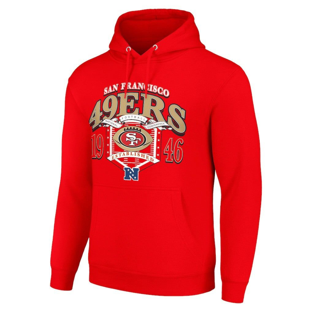 San Francisco 49ers Starter 80s Retro Pullover Hoodie - Scarlet on sale