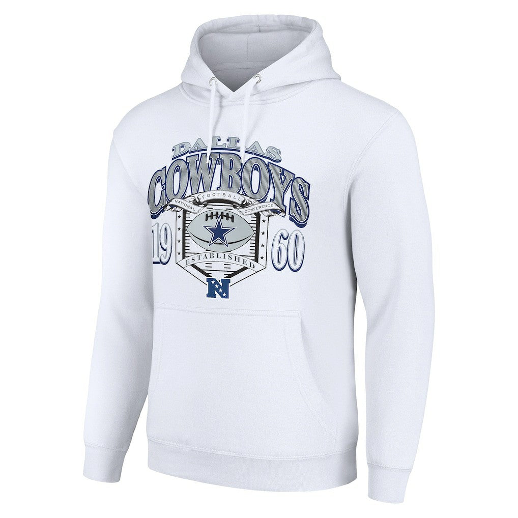 Dallas Cowboys Starter 80s Retro Pullover Hoodie - White cheap