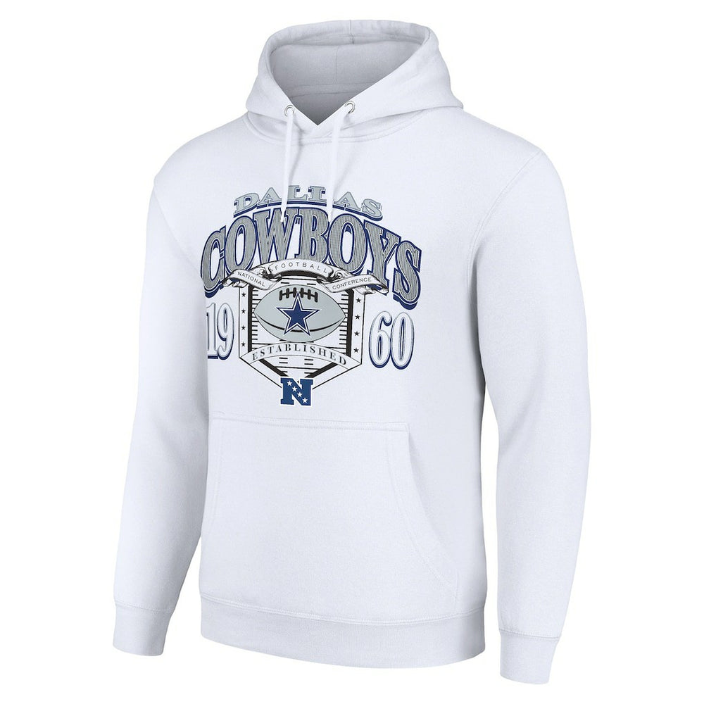 Dallas Cowboys Starter 80s Retro Pullover Hoodie - White cheap