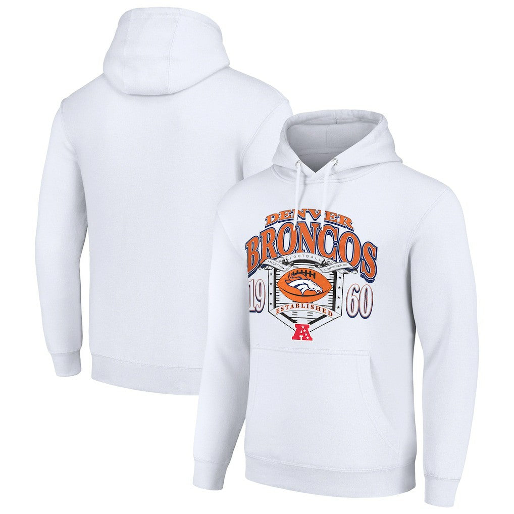 Denver Broncos Starter 80s Retro Pullover Hoodie - White outlet