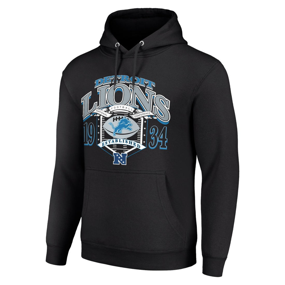 Detroit Lions Starter 80s Retro Pullover Hoodie - Black sale