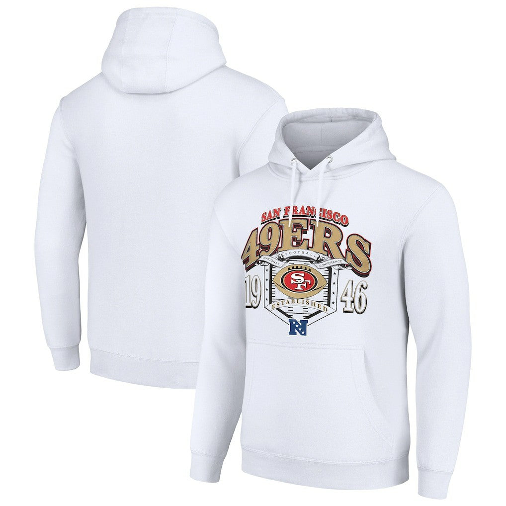 San Francisco 49ers Starter 80s Retro Pullover Hoodie - White outlet