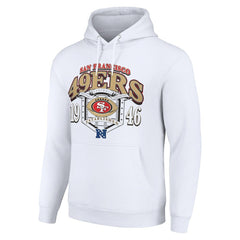 San Francisco 49ers Starter 80s Retro Pullover Hoodie - White outlet