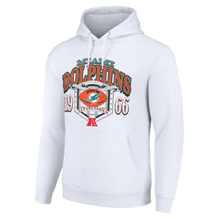 Miami Dolphins Starter 80s Retro Pullover Hoodie - White cheap