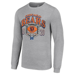 Chicago Bears Starter Retro Long Sleeve Graphic T-Shirt - Heather Gray discount