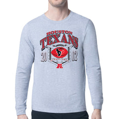 Houston Texans Starter Retro Long Sleeve Graphic T-Shirt - Heather Gray cheap