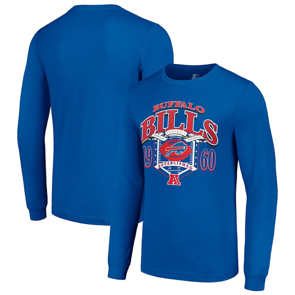 Buffalo Bills Starter Retro Long Sleeve Graphic T-Shirt - Royal cheap