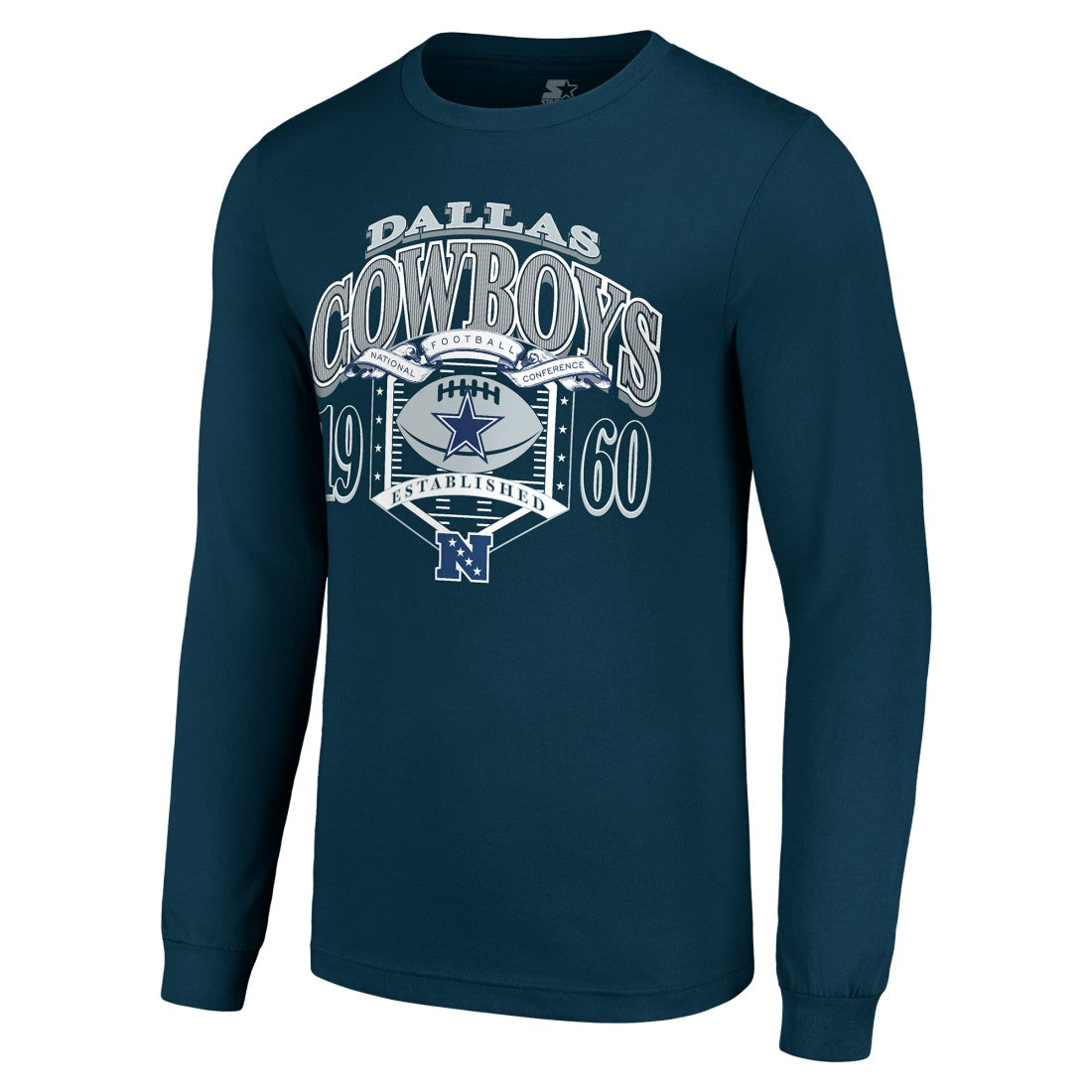 Dallas Cowboys Starter Retro Long Sleeve Graphic T-Shirt - Navy cheap