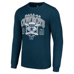 Dallas Cowboys Starter Retro Long Sleeve Graphic T-Shirt - Navy cheap