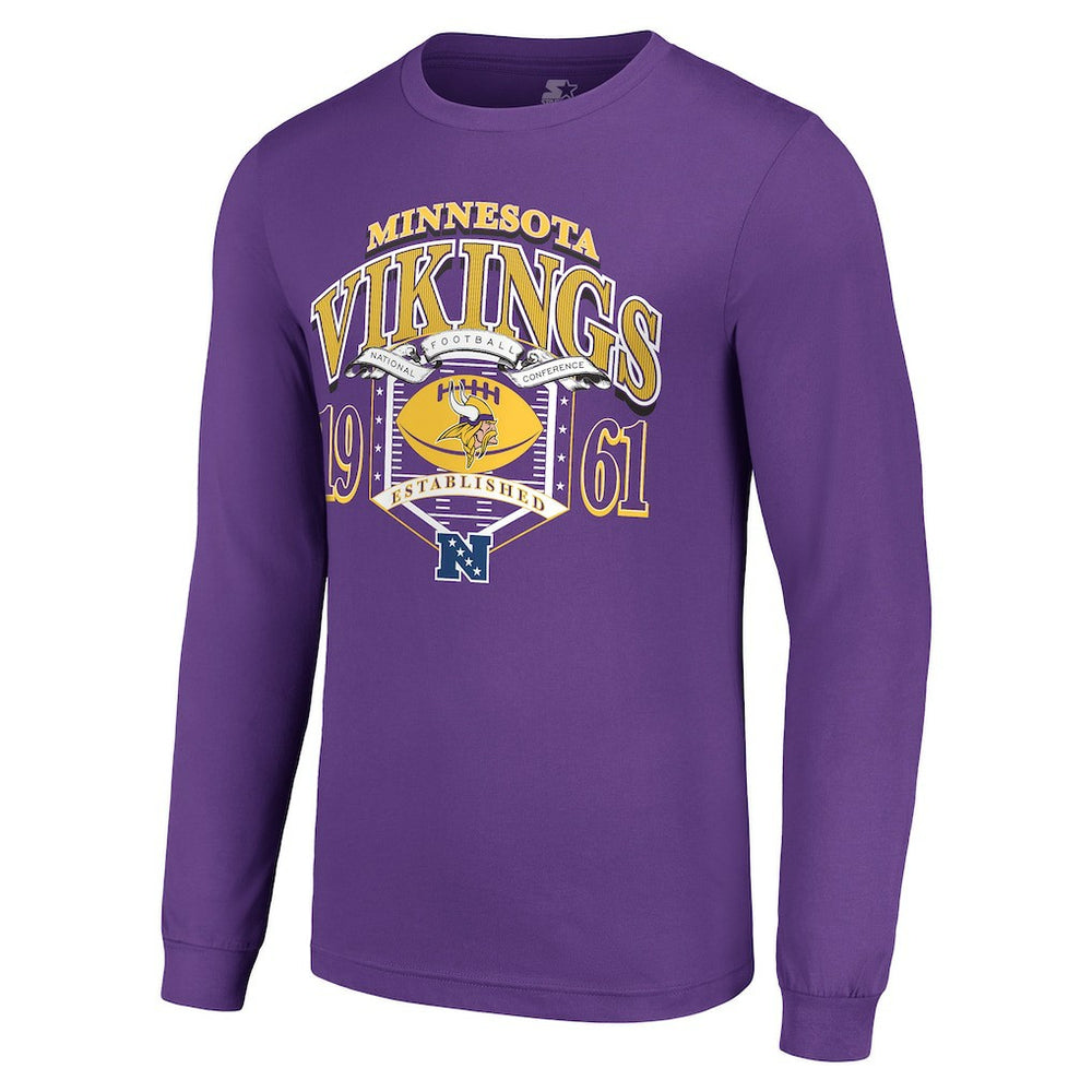 Minnesota Vikings Starter Retro Long Sleeve Graphic T-Shirt - Purple outlet