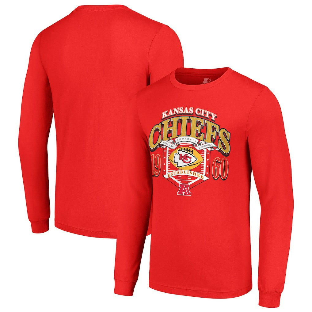 Kansas City Chiefs Starter Retro Long Sleeve Graphic T-Shirt - Red cheap
