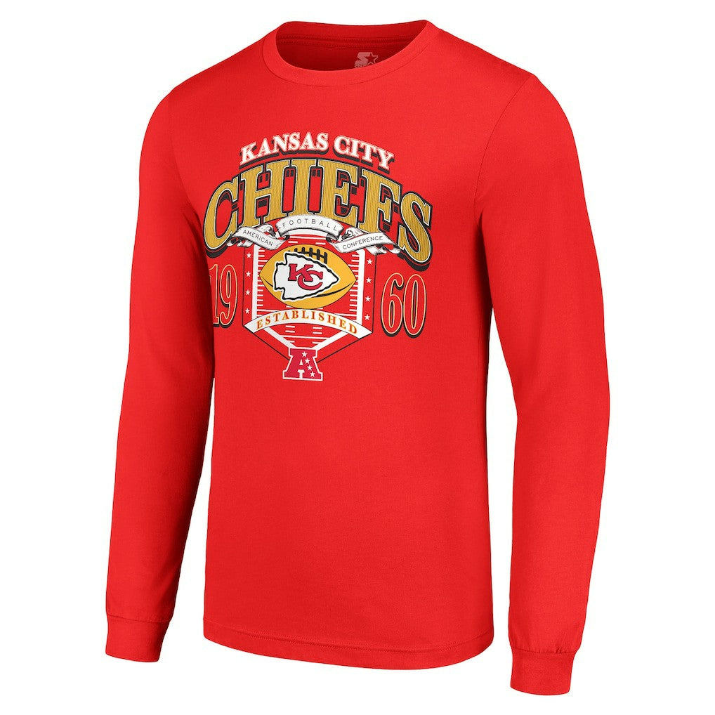 Kansas City Chiefs Starter Retro Long Sleeve Graphic T-Shirt - Red cheap
