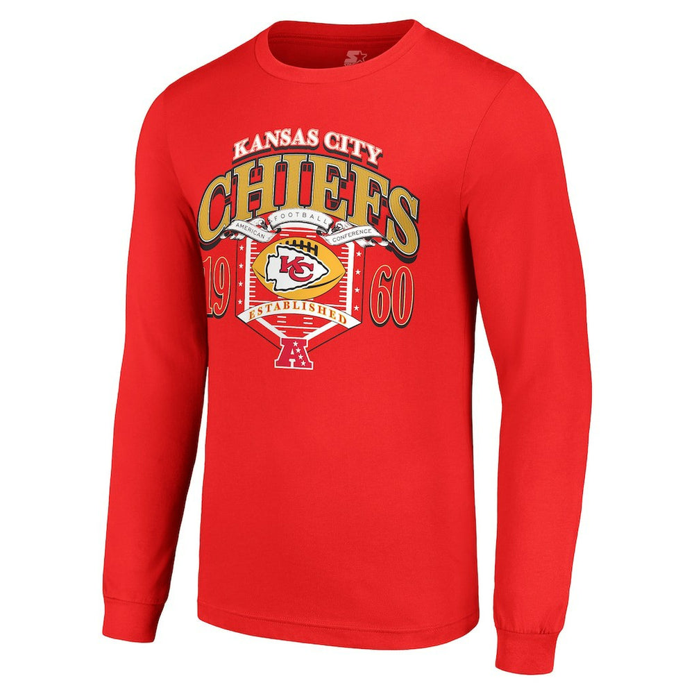 Kansas City Chiefs Starter Retro Long Sleeve Graphic T-Shirt - Red cheap