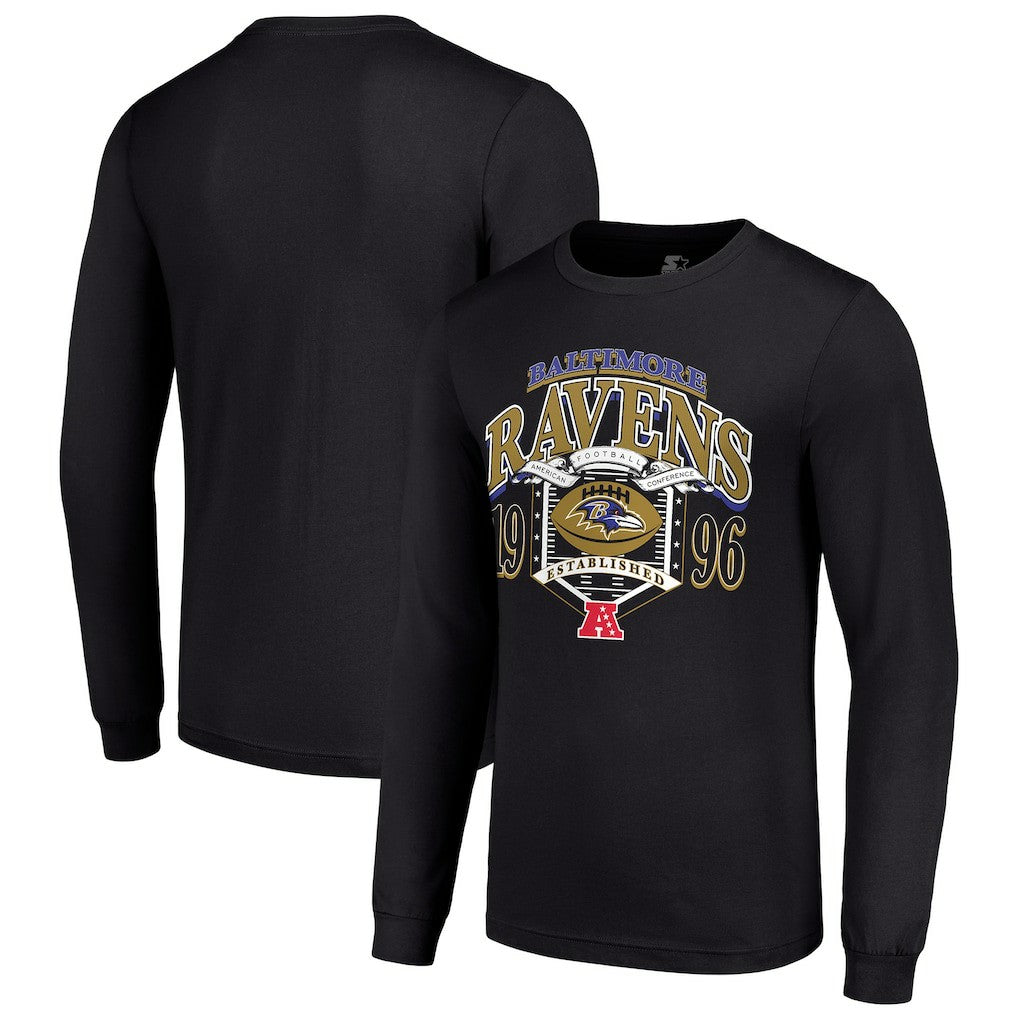 Baltimore Ravens Starter Retro Long Sleeve Graphic T-Shirt - Black online