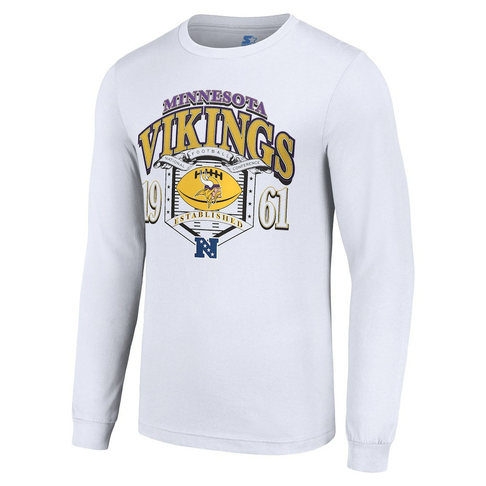 Minnesota Vikings Starter Retro Long Sleeve Graphic T-Shirt - White sale