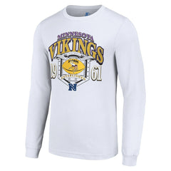 Minnesota Vikings Starter Retro Long Sleeve Graphic T-Shirt - White sale