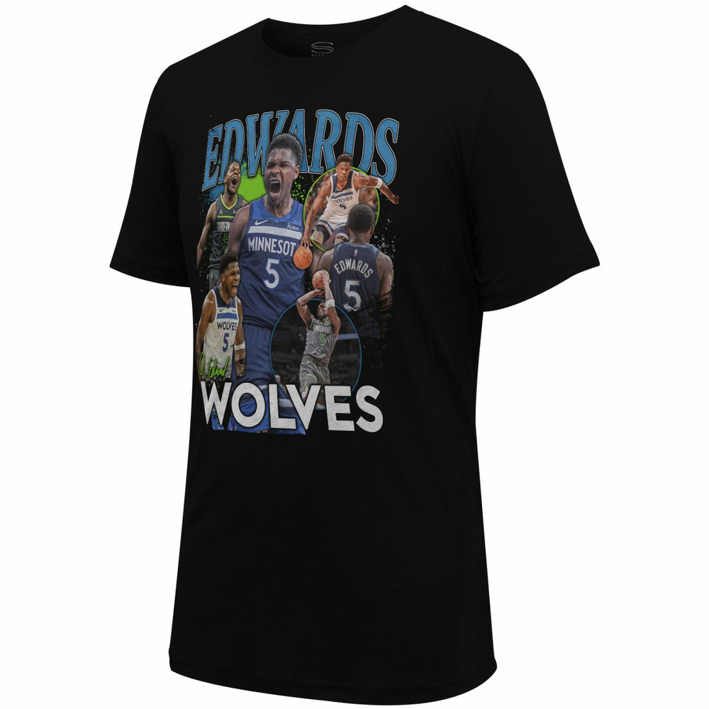 Anthony Edwards Minnesota Timberwolves Stadium Essentials Unisex Player Crossroads T-Shirt - Black for sale