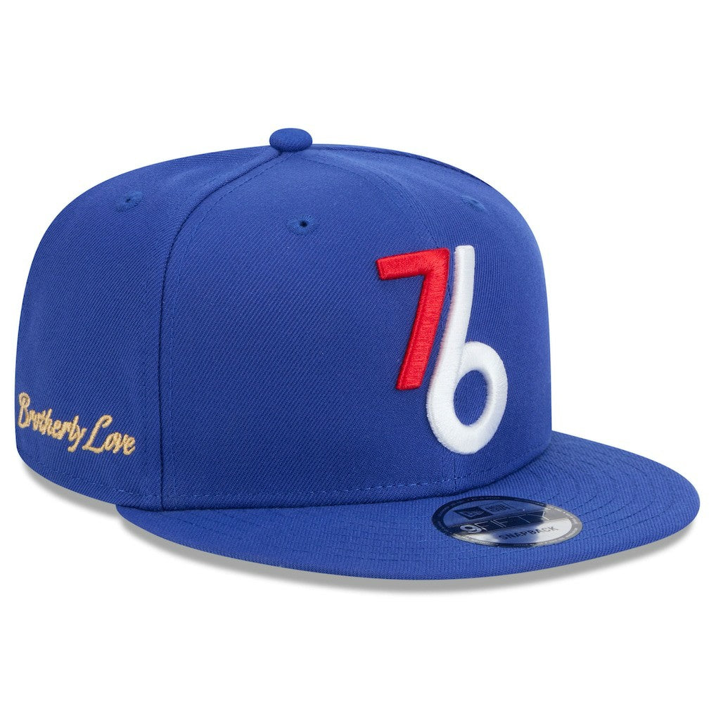 Philadelphia 76ers 2024/25 City Edition Alternate 9FIFTY Snapback Hat - Royal | New Era on sale