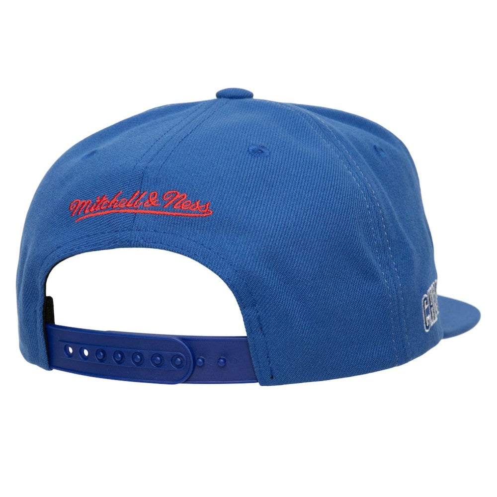 Chicago Cubs Full Frontal Snapback Hat - Royal | Mitchell & Ness