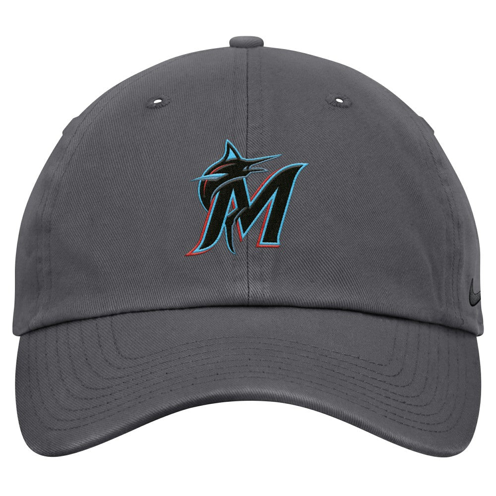 Miami Marlins Club Adjustable Hat - Gray | Nike
