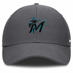 Miami Marlins Club Performance Adjustable Hat - Gray | Nike