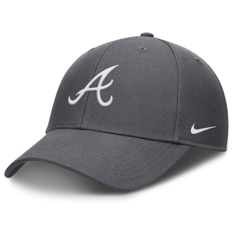 Atlanta Braves Club Performance Adjustable Hat - Gray | Nike