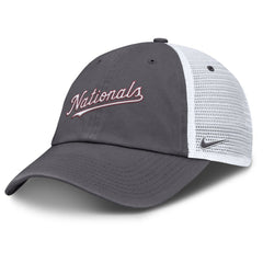Washington Nationals Wordmark Club Adjustable Trucker Hat - Gray | Nike
