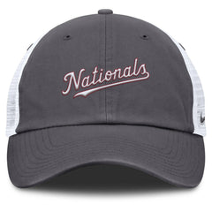 Washington Nationals Wordmark Club Adjustable Trucker Hat - Gray | Nike