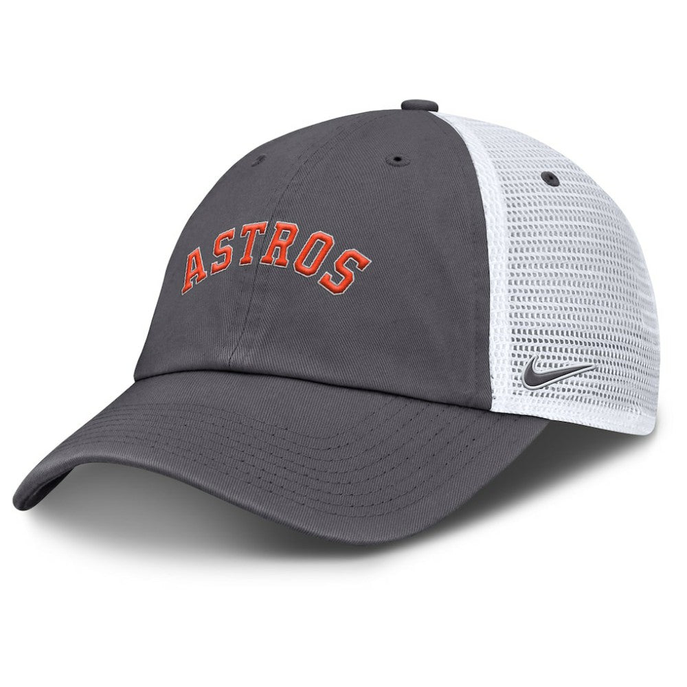 Houston Astros Wordmark Club Adjustable Trucker Hat - Gray | Nike