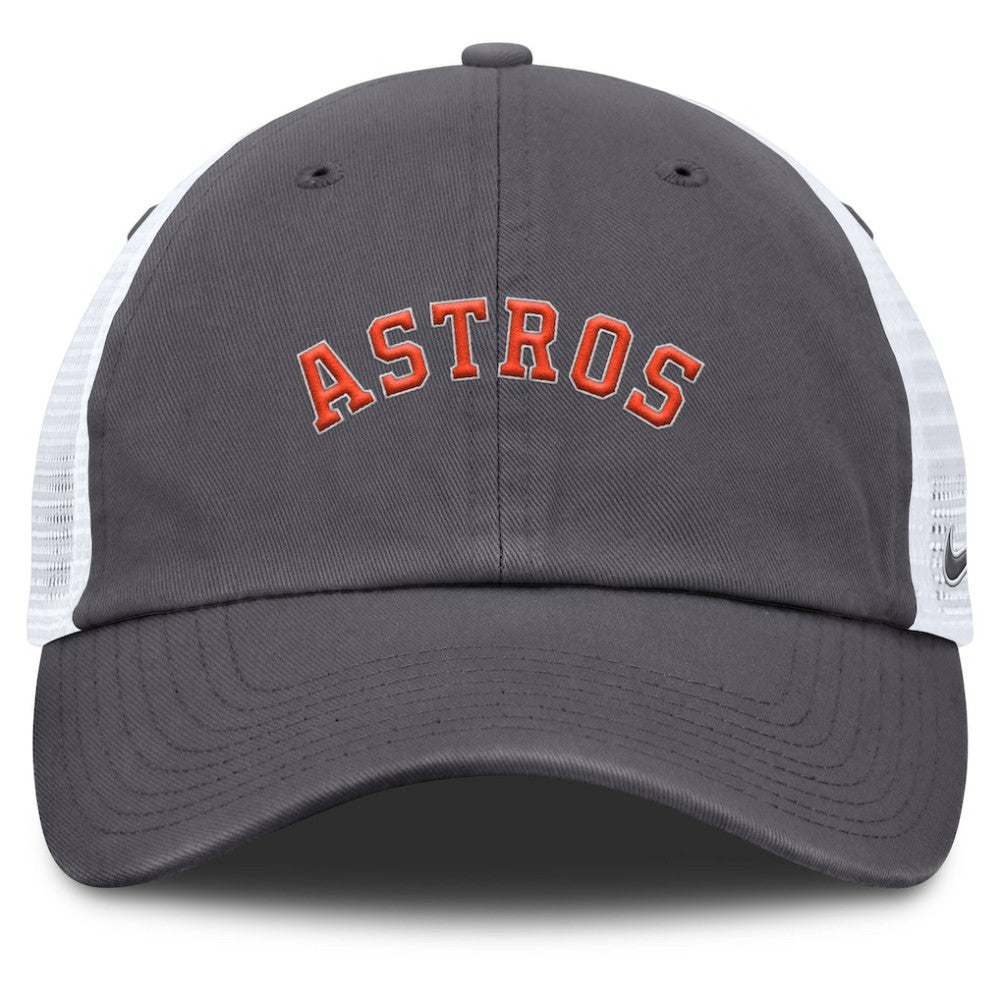 Houston Astros Wordmark Club Adjustable Trucker Hat - Gray | Nike