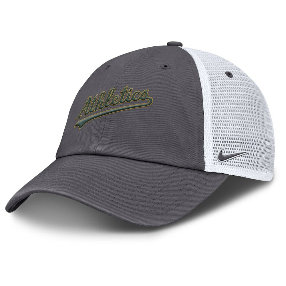 Athletics Wordmark Club Adjustable Trucker Hat - Gray | Nike