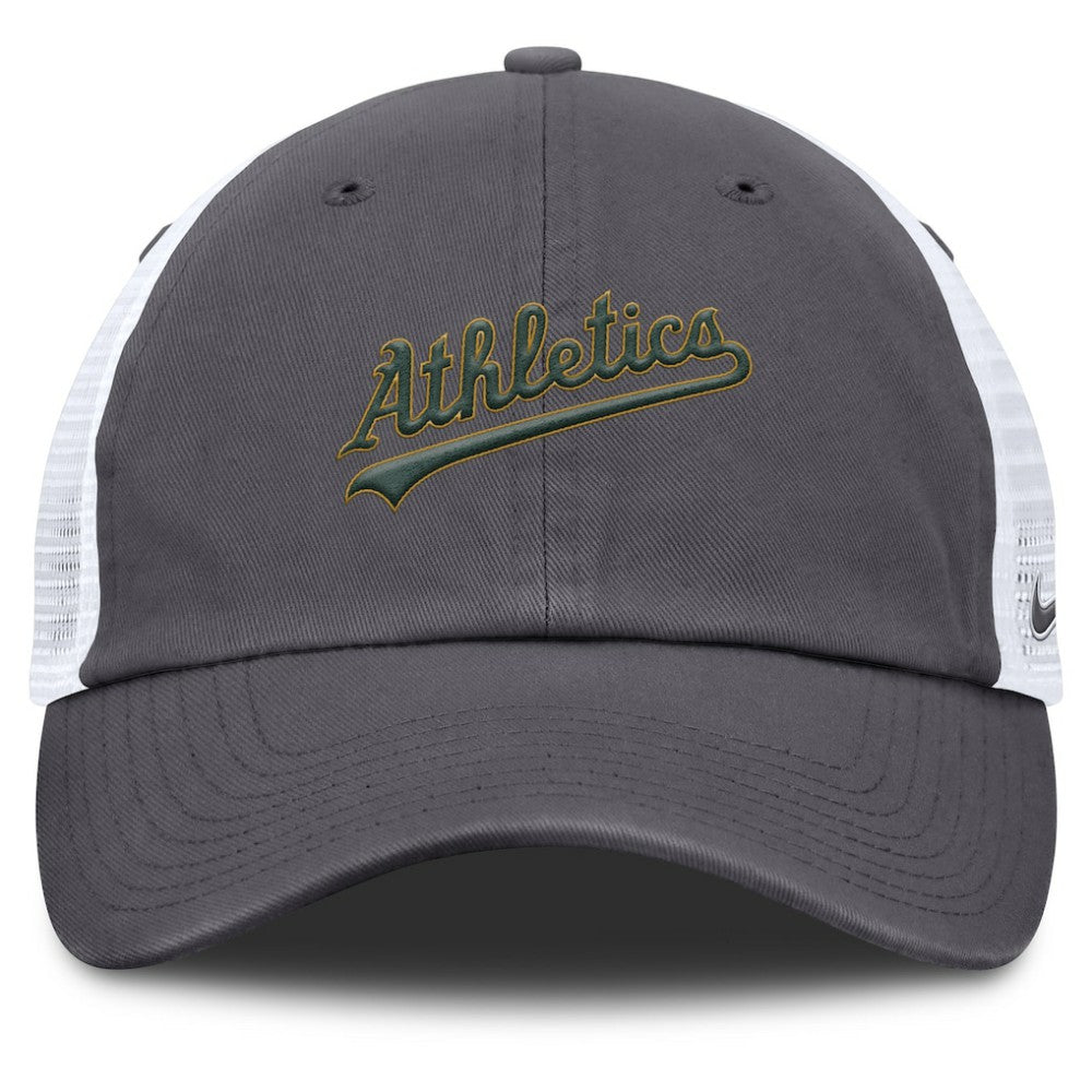 Athletics Wordmark Club Adjustable Trucker Hat - Gray | Nike
