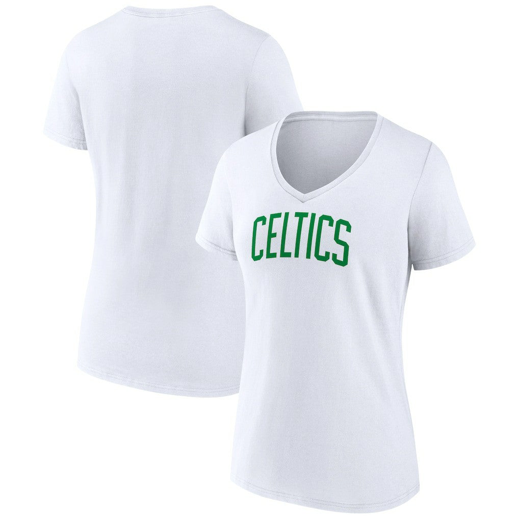 Boston Celtics Women's Wordmark Home V-Neck T-Shirt - White outlet