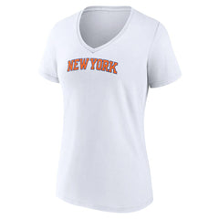 New York Knicks Women's Wordmark Home V-Neck T-Shirt - White online