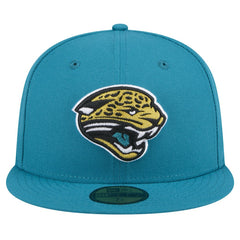 Jacksonville Jaguars New Era Throwback Logo Omaha 59FIFTY Fitted Hat - Teal cheap