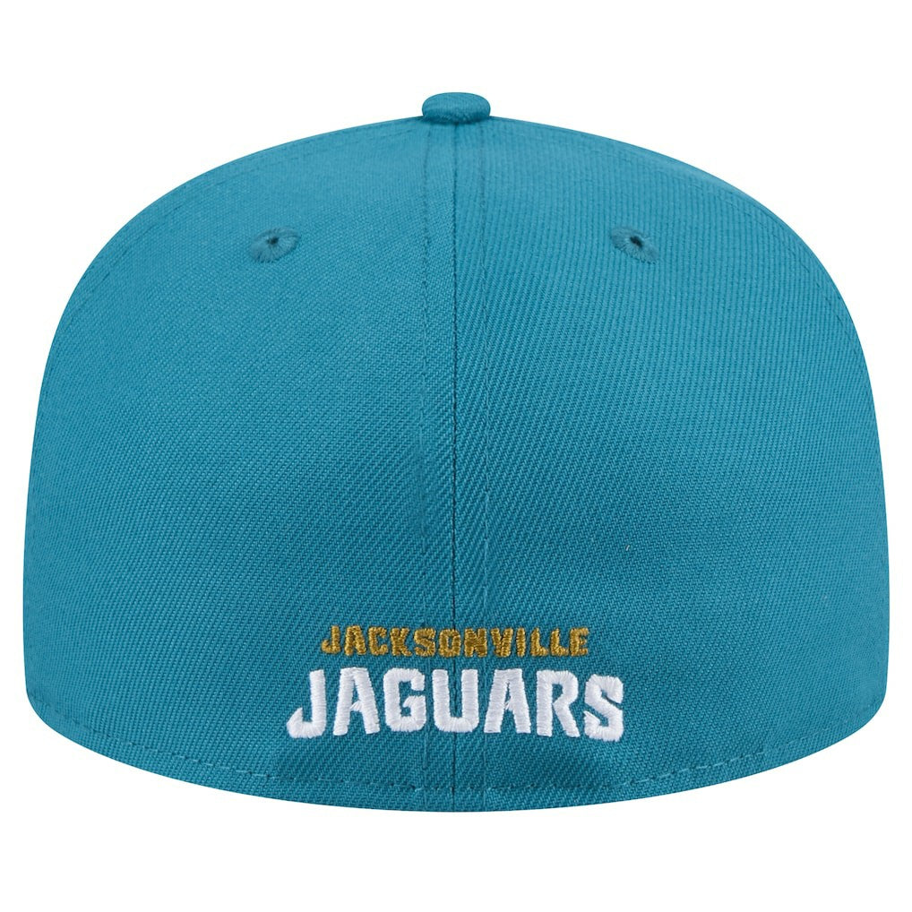 Jacksonville Jaguars New Era Throwback Logo Omaha 59FIFTY Fitted Hat - Teal cheap