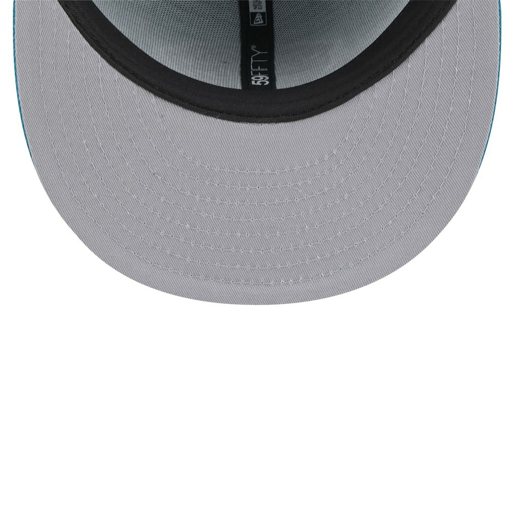 Jacksonville Jaguars New Era Throwback Logo Omaha 59FIFTY Fitted Hat - Teal cheap
