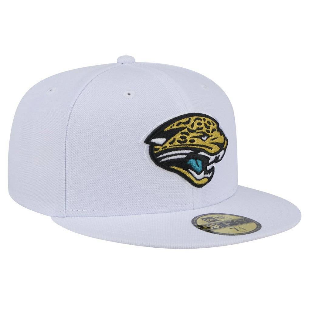 Jacksonville Jaguars New Era Throwback Logo Omaha 59FIFTY Fitted Hat - White discount