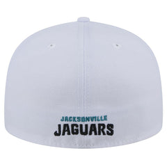 Jacksonville Jaguars New Era Throwback Logo Omaha 59FIFTY Fitted Hat - White discount